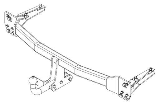 Фаркоп на HONDA CR-V (2017-) (без электрики, паспорт/сертификат в комплекте) Автос.HN 06