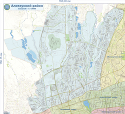 План-схема Алатауского района г.Алматы 2026 год (150 х 165 см)