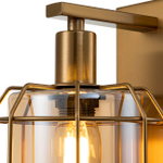 Настенный светильник 1x40Вт E14, металл/стекло, бронза