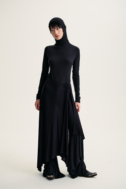 Баска на завязках черная