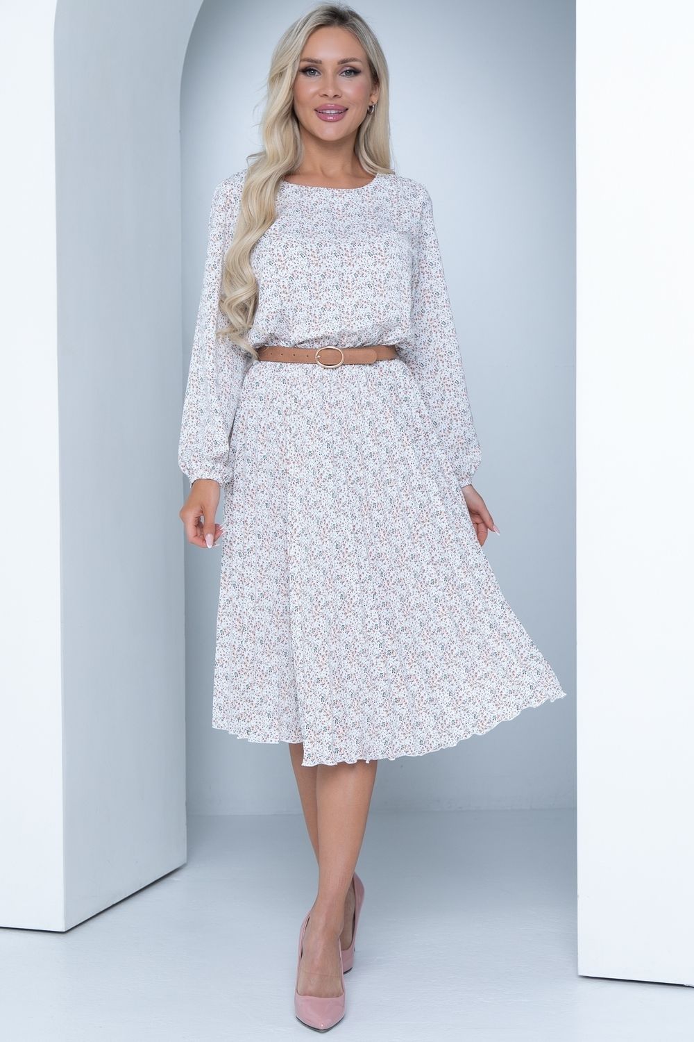 Платье Эмили хит (гофре, ваниль) Diolche