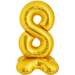 Шар фольгированный Цифра 8 127 см (Золотой)