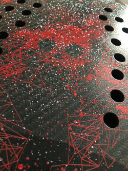 Ракетка BLACK DEATH красная Turquoise с дополнительным нанесением «Rotor»