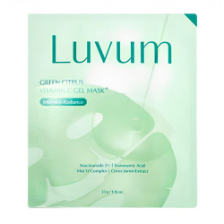 LUVUM Green Citrus Vitamin C Gel Mask Plus осветляющая гидрогелевая маска для лица с витаминным комплексом и экстрактом юдзу