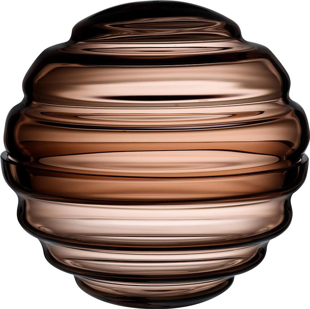 Шкатулка для украшений Nude Nest, круглая, хрусталь, 15 см, коричневая