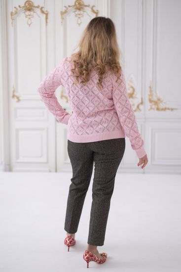 Джемпер А.Г., 50% хлопок, 50% акрил, цвет нежно-розовый