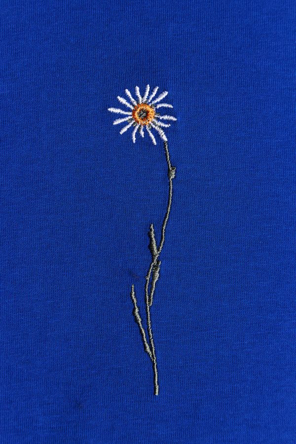 Лонгслив Ромашка Ярко-синий - фото 8