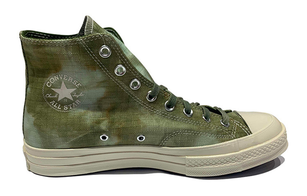 Converse 1970sChuck Taylor All Star Tie Dye Anti-Slip Wear-Resistant Lightweight Balanced High Canvas Pair Green