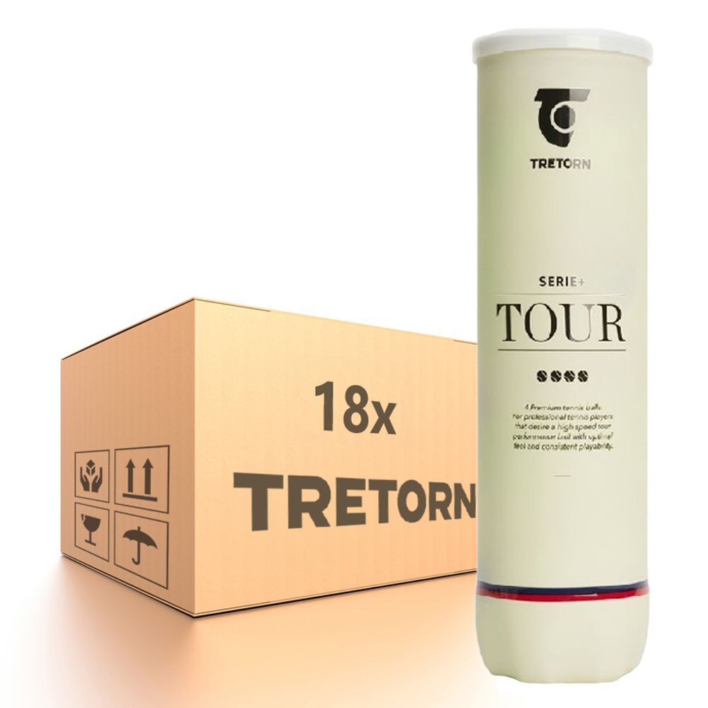 Упаковка теннисных мячей Tretorn Serie+ Tour 18 x 4B