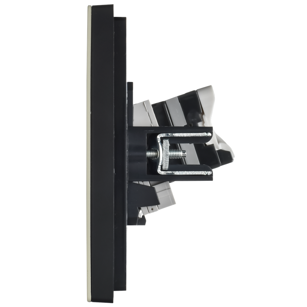 FORTE&PIANO Розетка двойная RJ11+RJ45 кат.5E FP835M металл серый сланец IEK