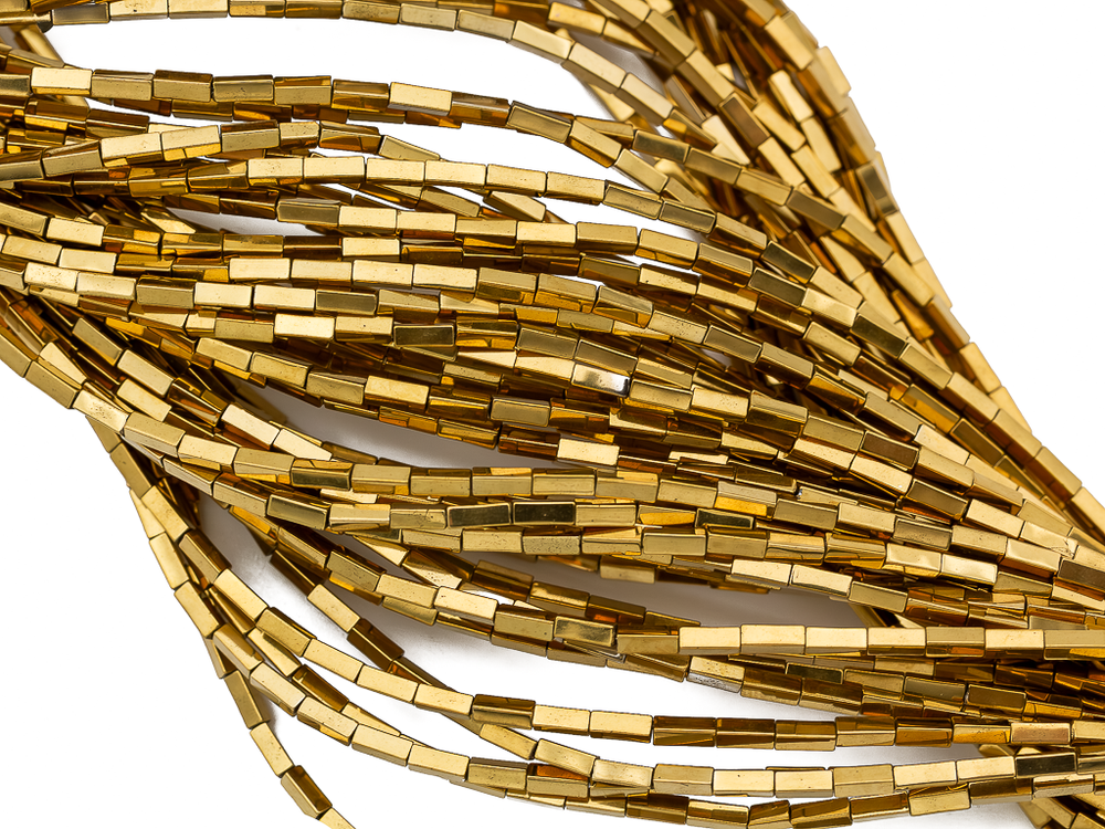 Нить гематитовых бусин 1,2x3мм