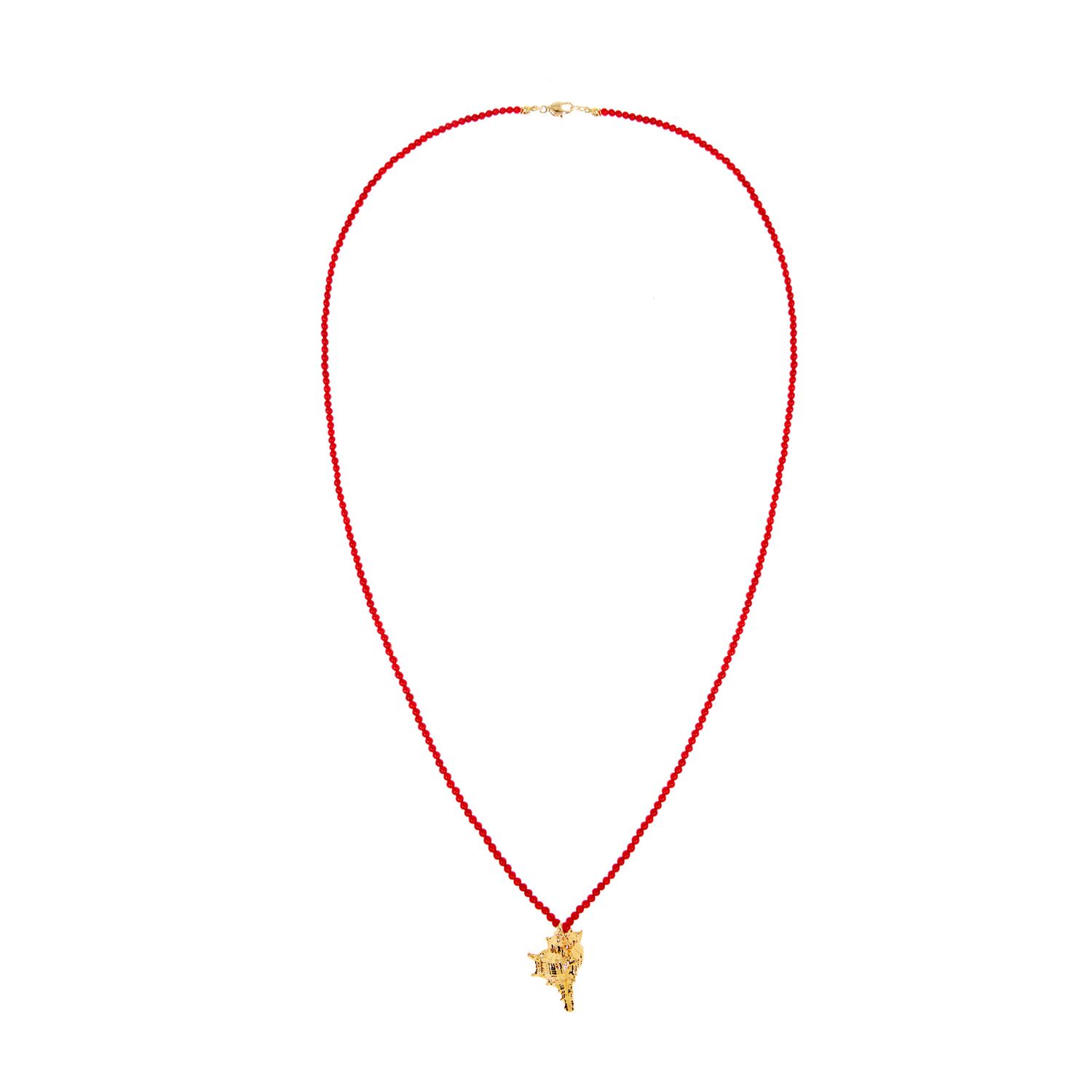 Колье Gold Shell Coral Necklace