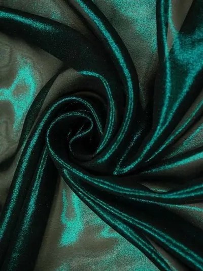 Ткань Шифон-твист металлик 70 г/м2, 100% пэ, ш. 150 см, изумрудный