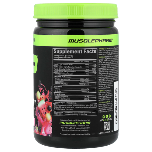 MusclePharm, Assault®, предтренировочный комплекс, хвачхэ с арбузом, 351 г (12,4 унции)