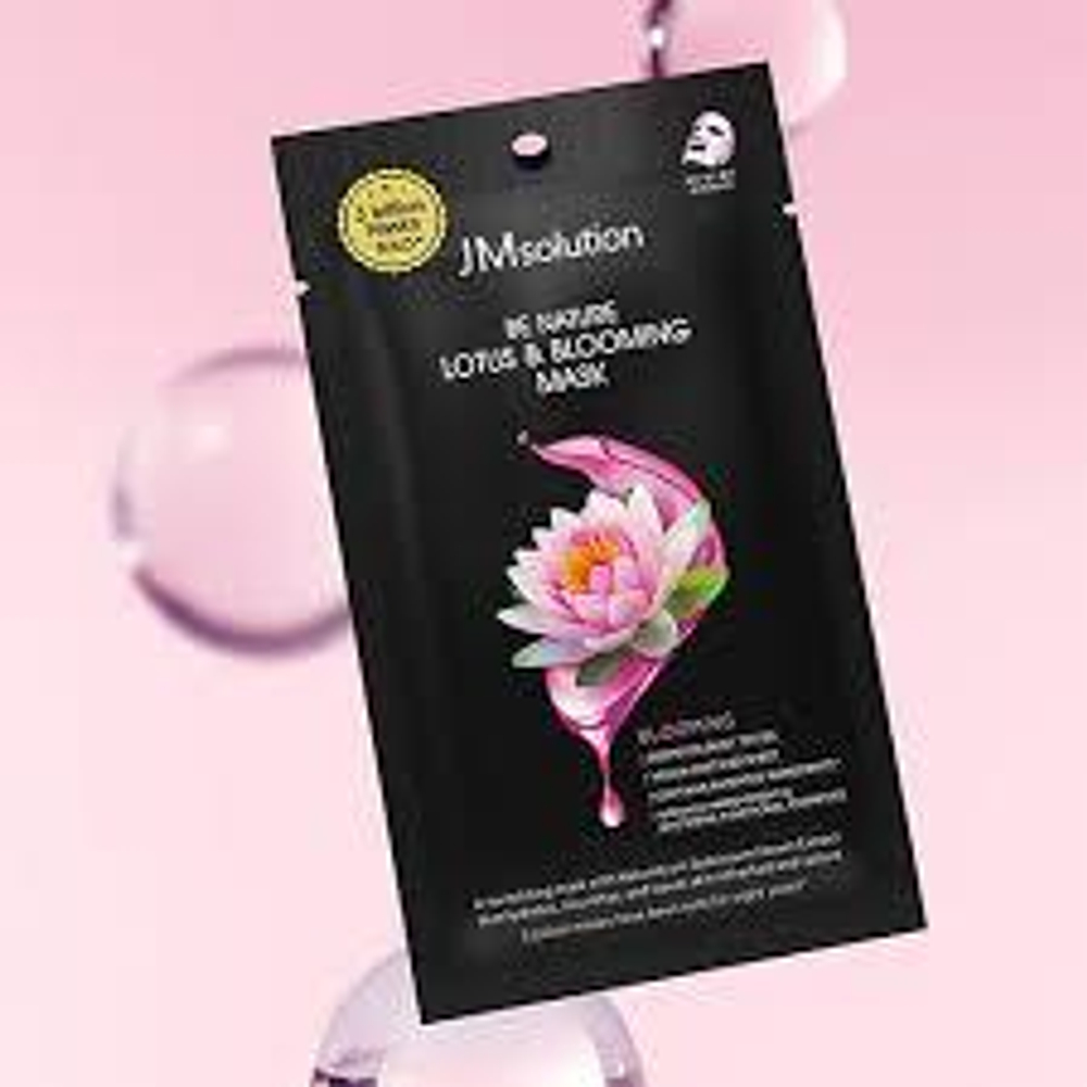 Маска тканевая с лотосом JMsolution Be Nature lotus & blooming mask, 24мл