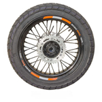 Колеса МОТАРД комп-т Crosstrec, Legend, Holeshot (диски алюм. с шиной 120/70-17,150/70-17, зв.520-40 (Черный, , 301138-1)