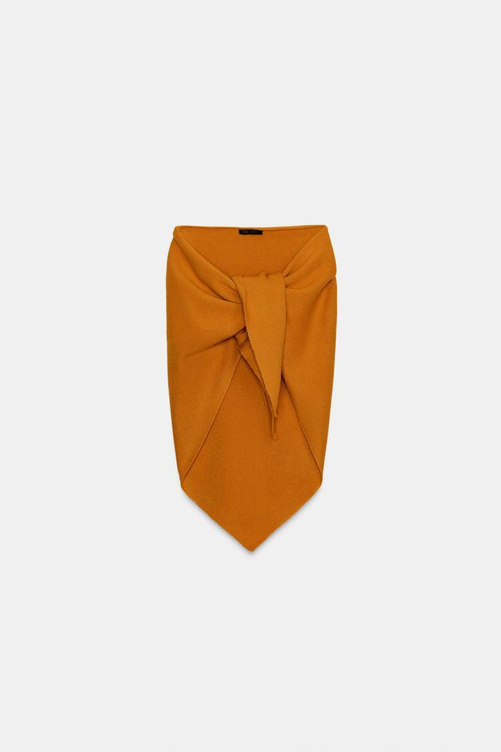 ZARA ТРЕУГОЛЬНАЯ БАНДАНА ИЗ 100% ШЕРСТИ, ОРАНЖЕВЫЙ