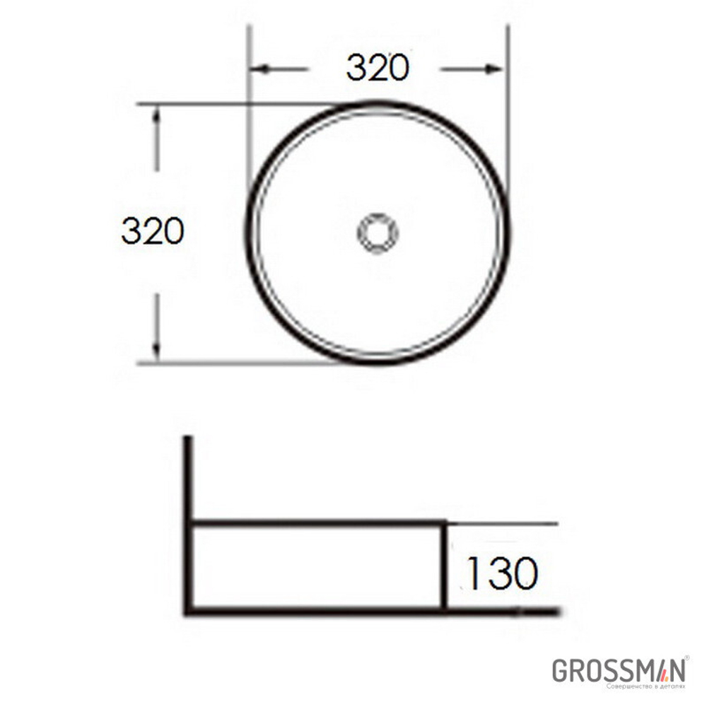 Раковина Grossman GR-3021 круглая (32 см)