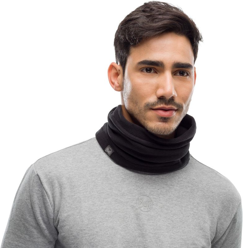 Шарф-труба флисовый Buff Neckwarmer Polar Solid Black Фото 4