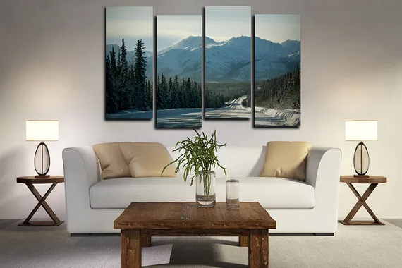 Модульная картина "Заснеженные горы"