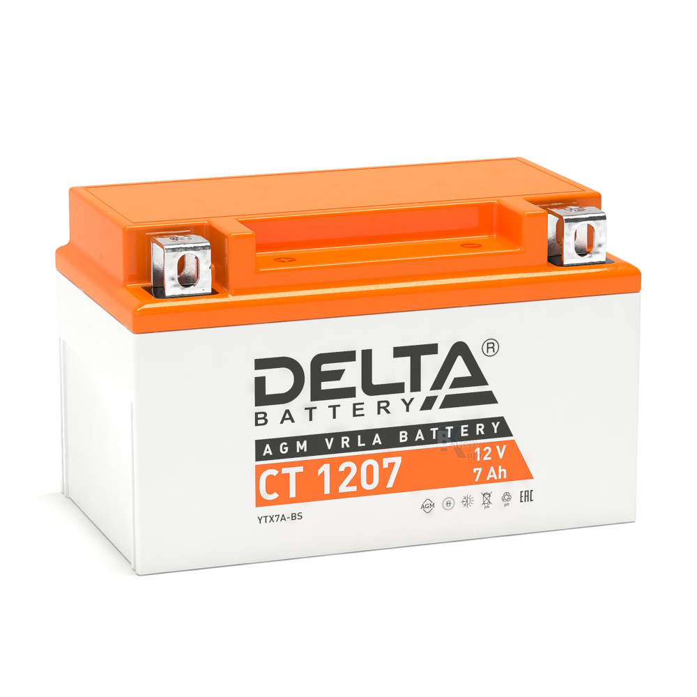 Аккумулятор Delta CT 1207 (YTX7A-BS)