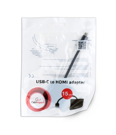 Cablexpert Переходник USB Type-C/HDMI, 15см, пакет (A-CM-HDMIF-01)