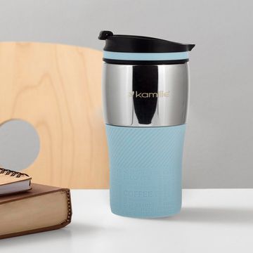Термокружка 320 мл. из нержавеющей стали Kamille KM 2155 с TPR накладкой