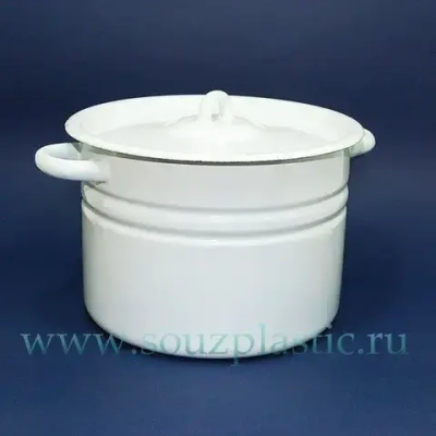Кастрюля эмал 8,0л цил б/рис С41620 С41620.П (Новокузнецкая эмаль)