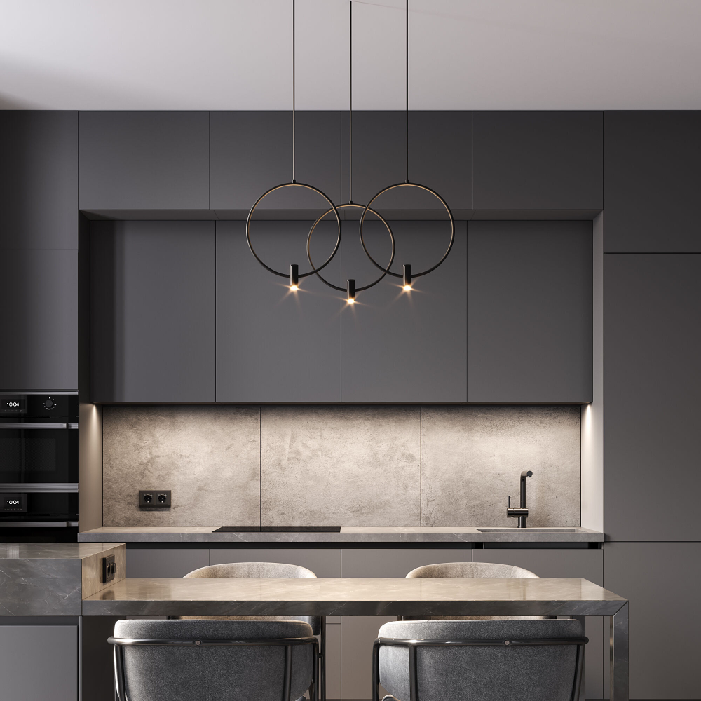 Подвесной светодиодный светильник Eurosvet Layla 50257/3 LED черный