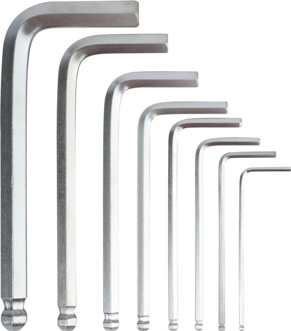 Ключи шестигр. с шаром в коробочке 8 шт (1,5-8мм) 64180