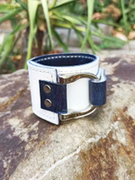 Браслет широкий кожаный