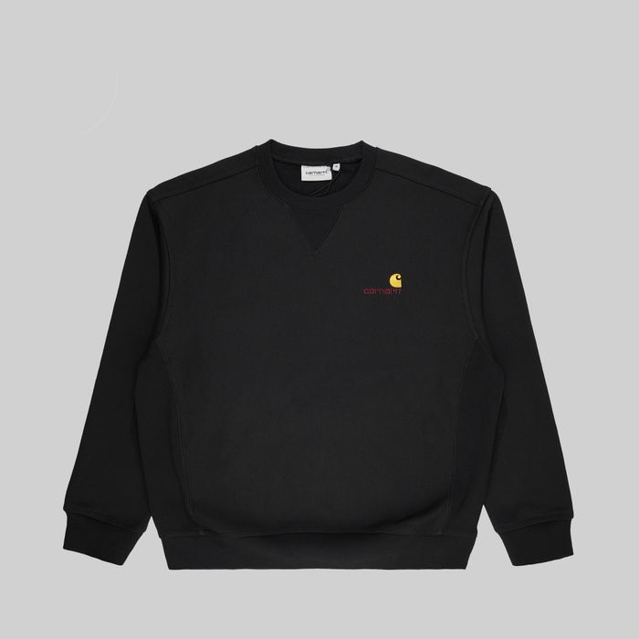 Толстовка мужская Carhartt WIP American Script Sweatshirt артикул:I025475_black - купить в магазине Дайс
