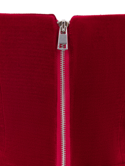 Корсет с баской из бархата