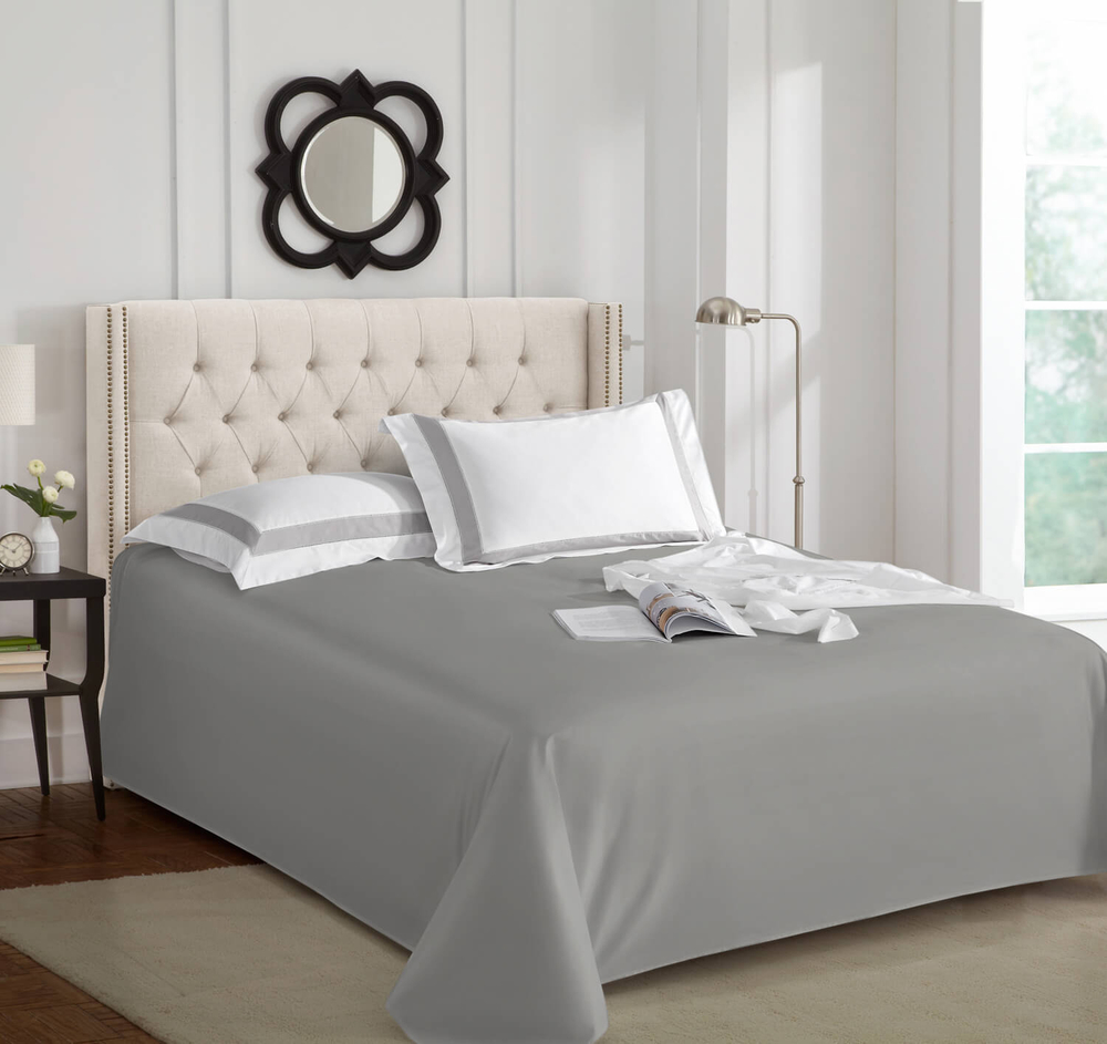 Простыня 260x240 Sharmes Scarlett графитовая