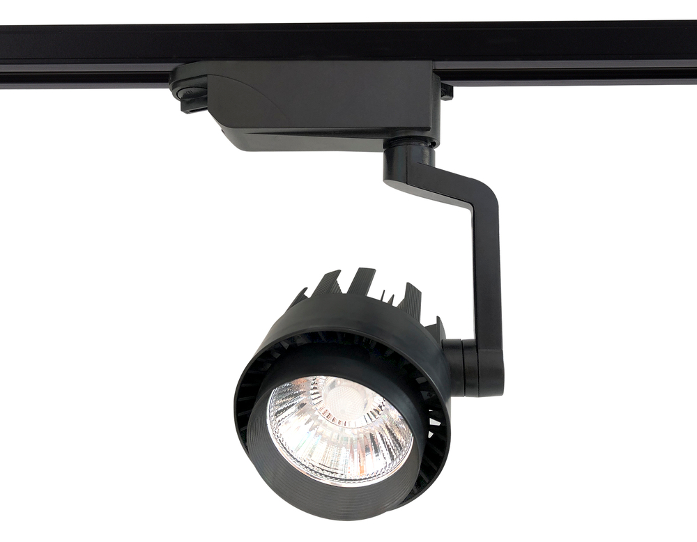 Трековый однофазный светодиодный светильник GL6108 BK черный LED 20W 4200K 24°