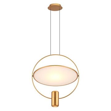 7028/2L HIGHTECH ODL25 000 золото/белый матовый/ металл/акрил Подвесной светильник золот. поворотный 150° IP20 LED GU10 2*7W ORBITE