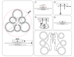 Ambrella Потолочный светодиодный светильник с пультом Original FA4092