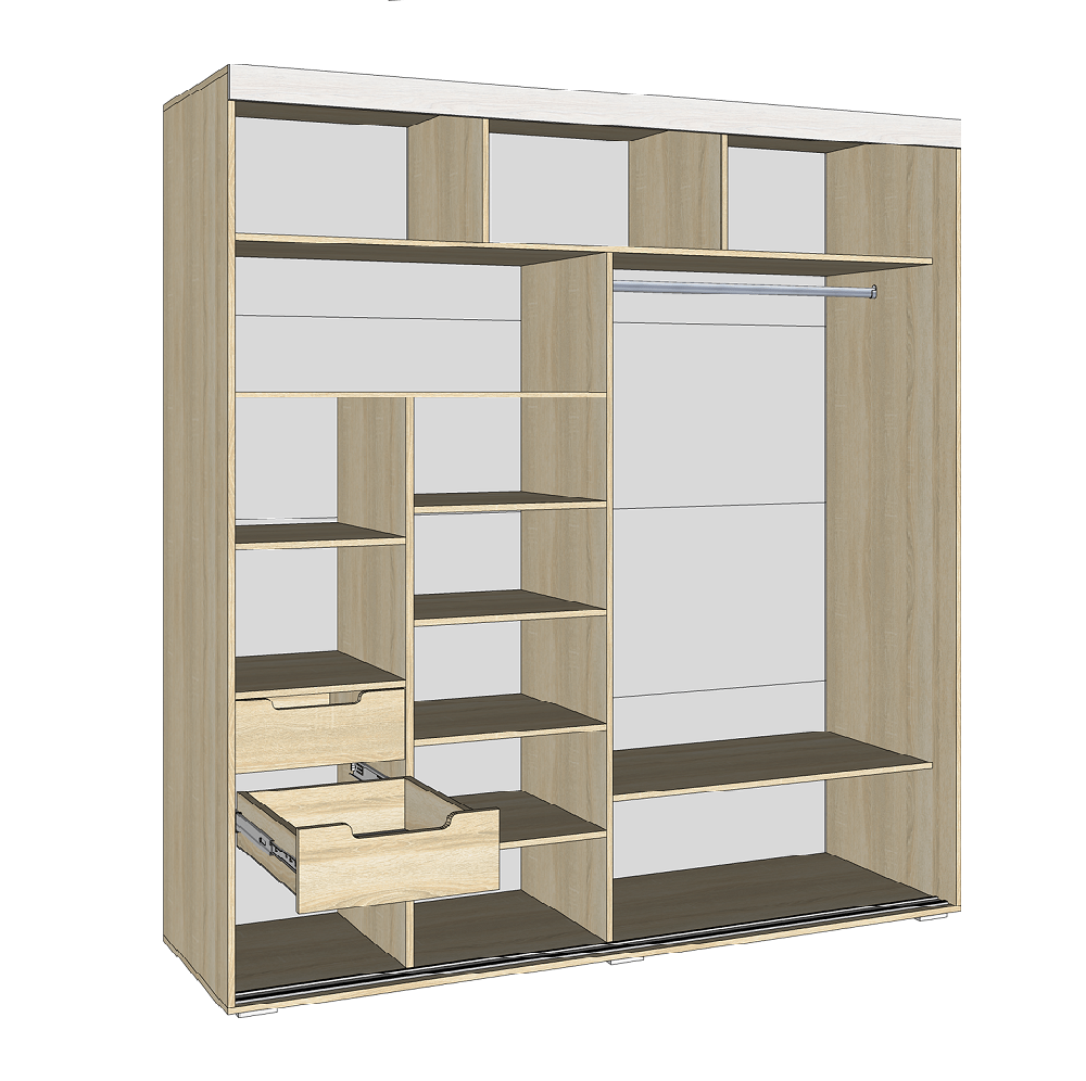 Шкаф-купе Магнат 2м, Крафт золотой