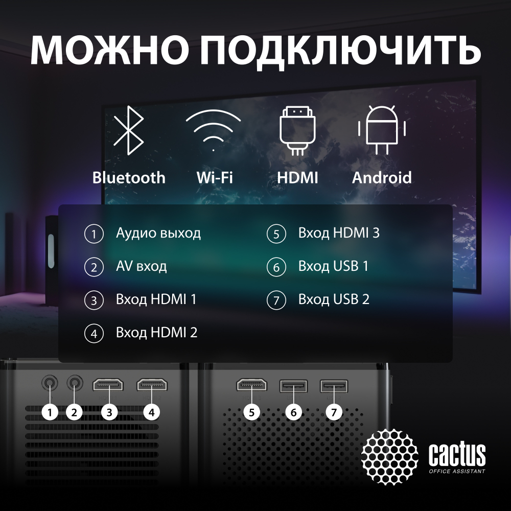 Проектор  Cactus CS-PRO.03B.WUXGA-A