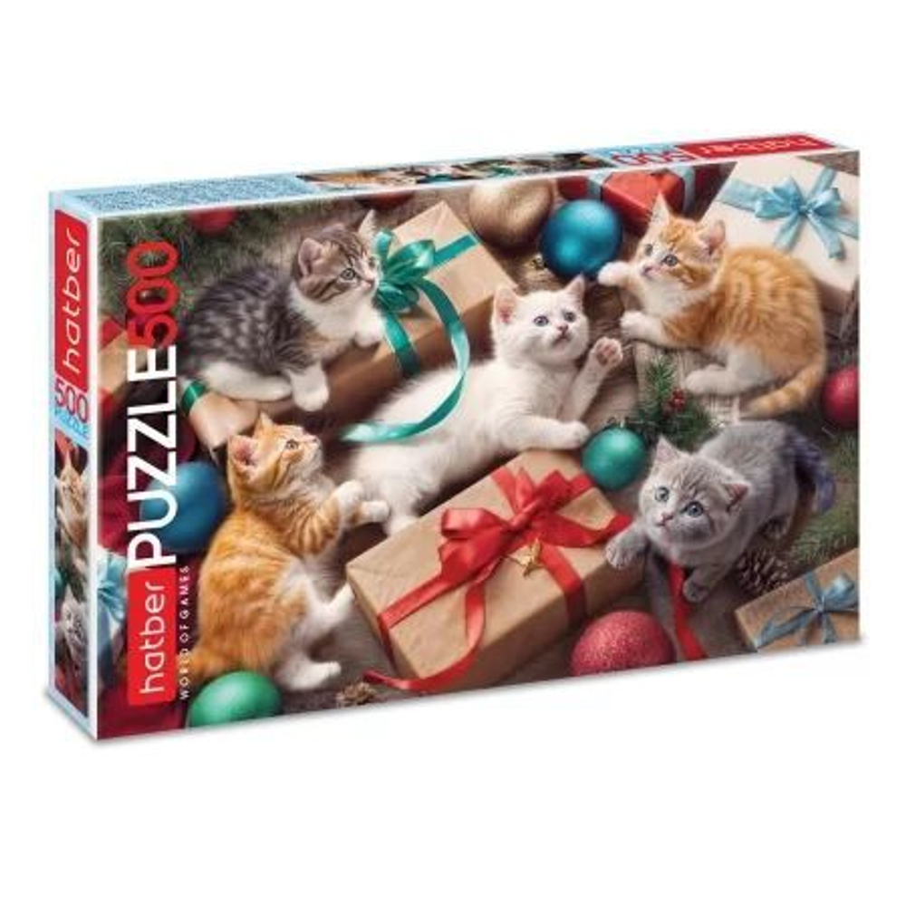 Пазлы 500 элементов 480*330мм. "Пушистый праздник"