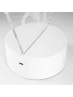 Светильник сенсорный «Тираннозавр» LED 7 USB/от батареек бел