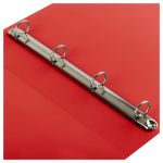 Папка на 4-х кольцах, 40мм, Стамм Стандарт, 700мкм, корешок с карманом, красная, внутрен. карман