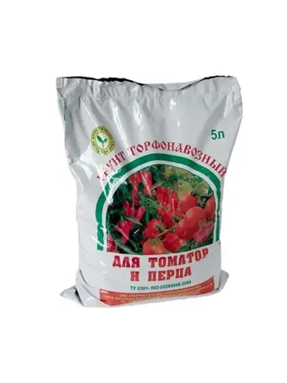 Грунт торфонавозный для Томатов и Перцев 5л