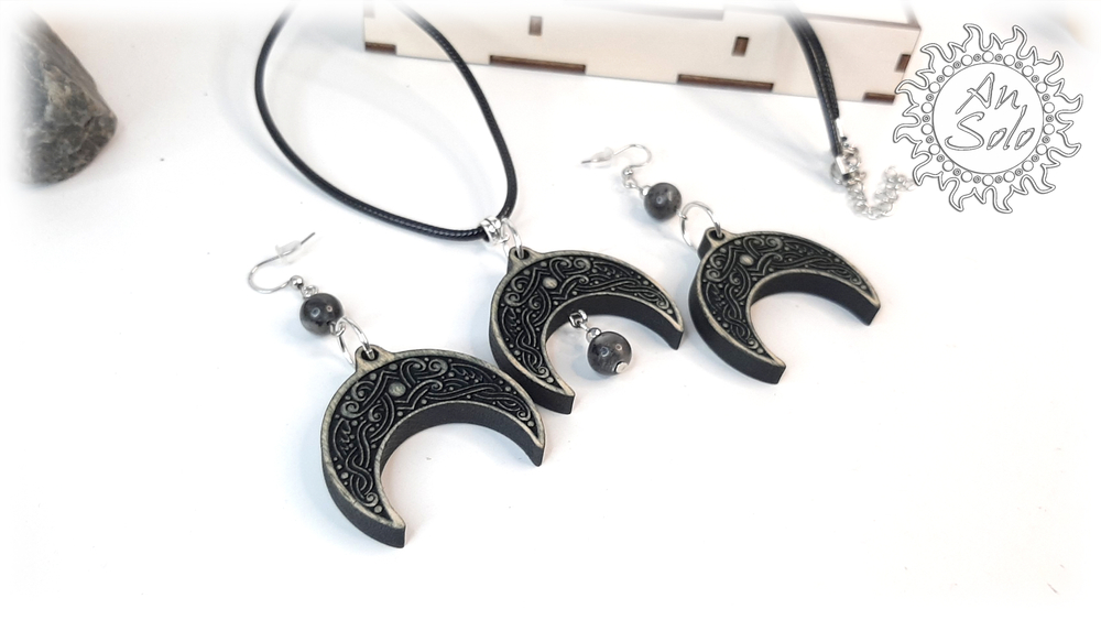 Комплект украшений "Ночные узоры"