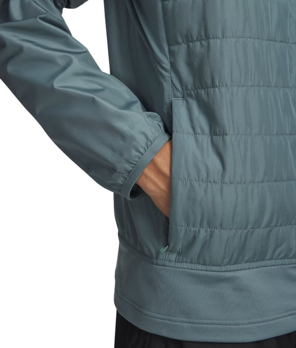 Мужская теннисная куртка Under Armour Launch Insulated - jasper blue/reflective