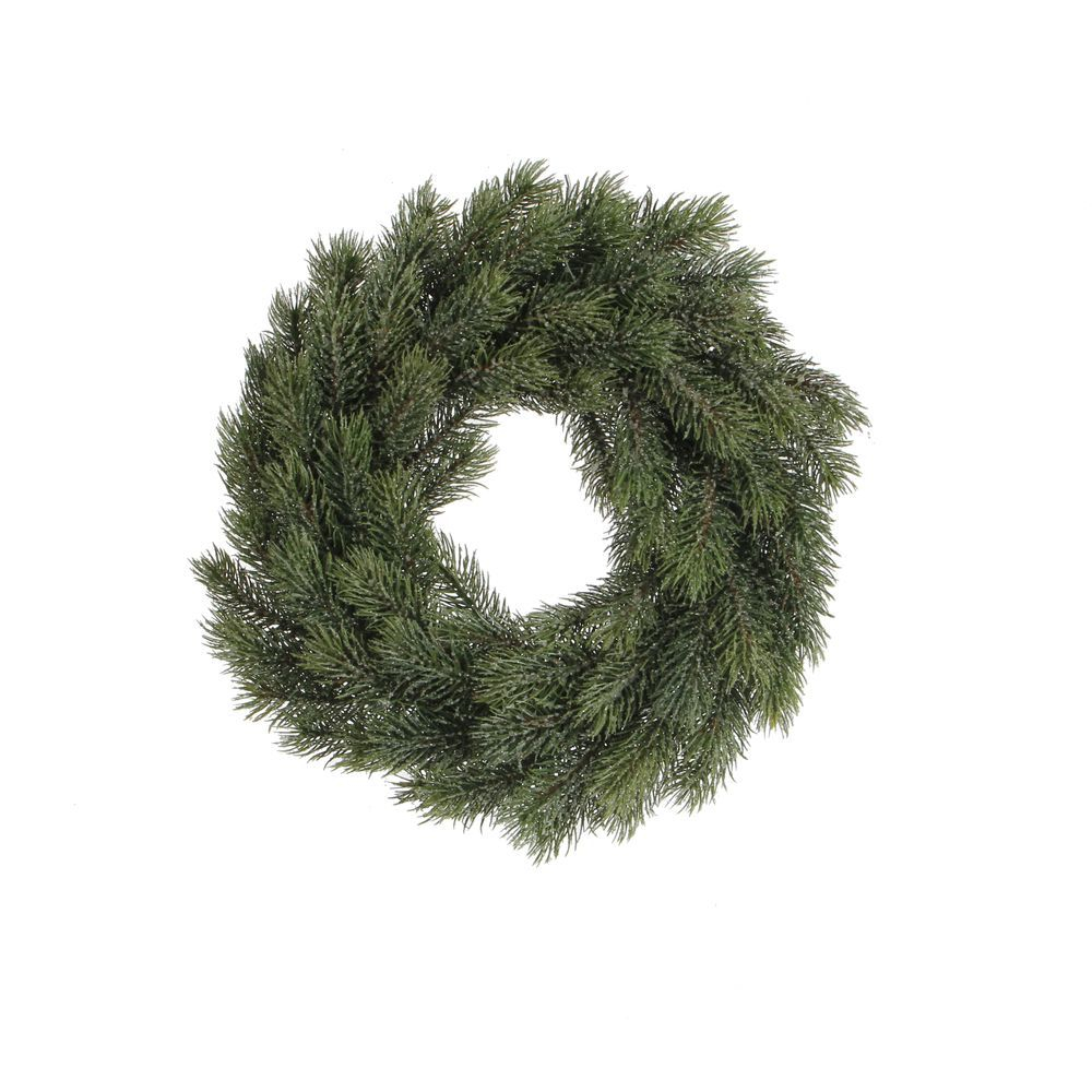 Венок в инее 35см House of Seasons зеленый