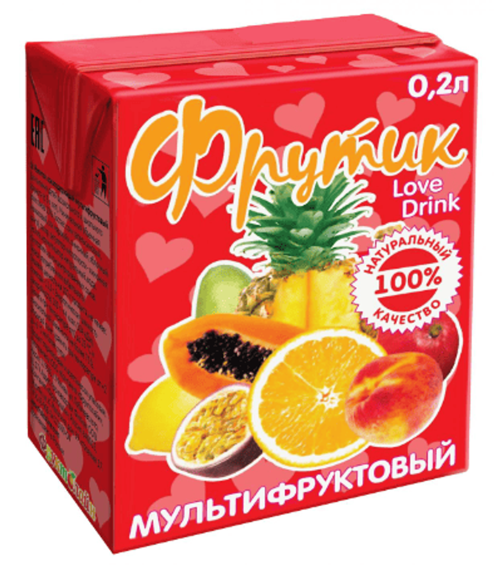 Напиток мультифруктовый Фрутик 0,2л
