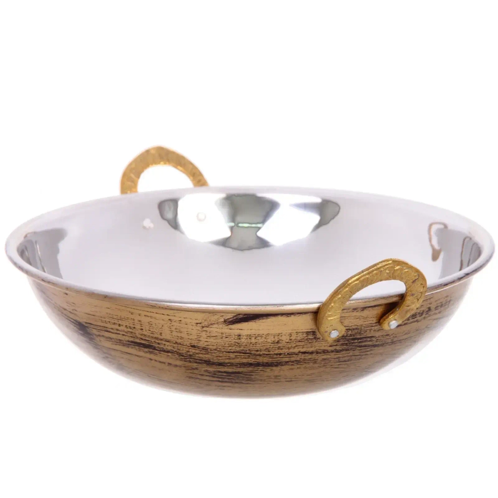 Сковорода Кадхай из нержавеющей стали 20см цвет Антик