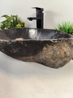 Раковина из речного камня RS-65619 56*35*15 0862