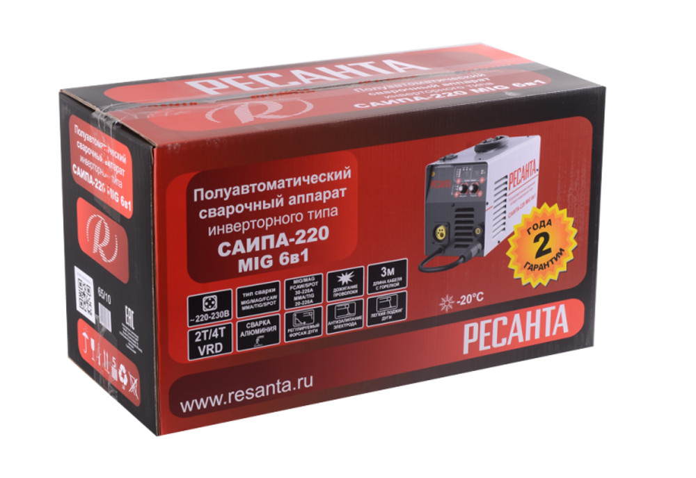 Сварочный полуавтомат Ресанта САИПА-220 (MIG/MAG)